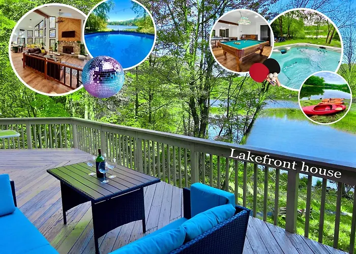 Spacious Waterfront Mansion Whot Tubpooltable
